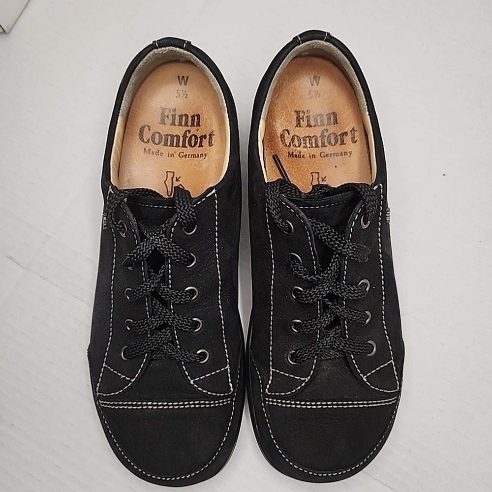 FinnComfort‎ Ikebukuro Black Soho Lace Up Shoes Women's UK5.5 US8 Germany - Picture 3 of 8